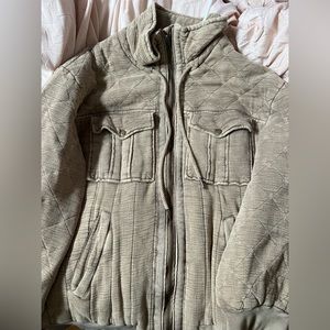 Free People Quilted Hoodie